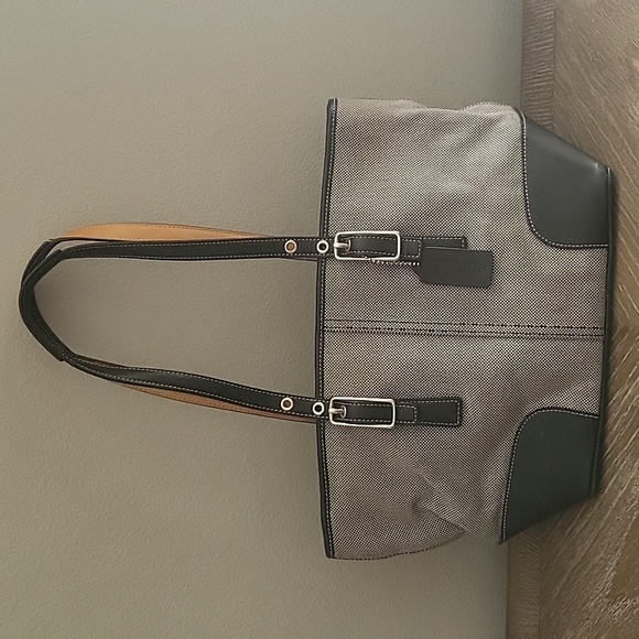 Coach Handbags - Coach black and white with two strap purse